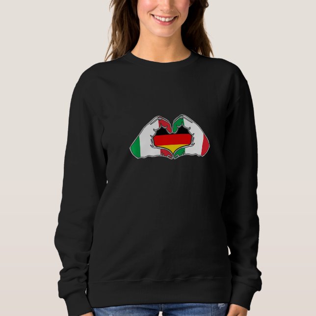 Sudadera Italy and Germany Heart hand friendship (Anverso)