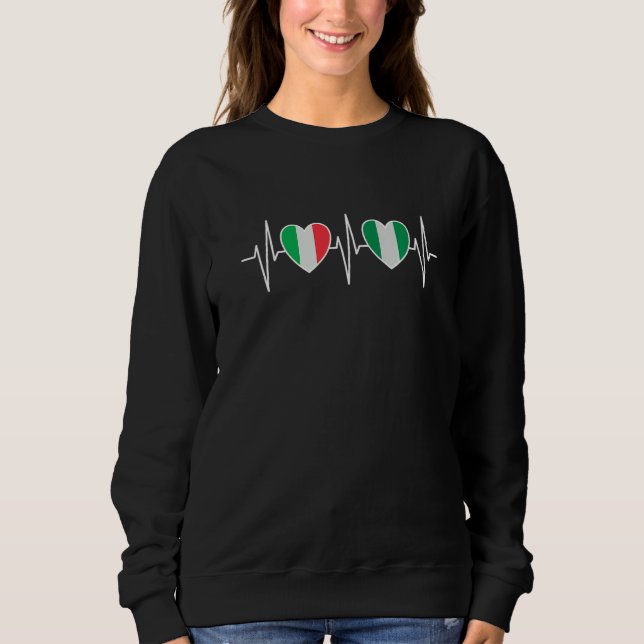 Sudadera Italy And Nigeria Nigerian Flag Flags (Anverso)
