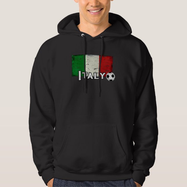 Sudadera Italy Flag Soccer Fans Love Their Italian Football (Anverso)