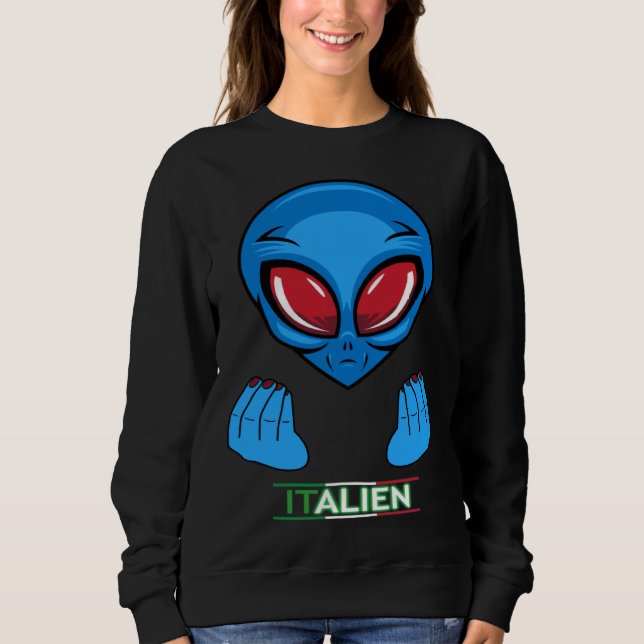 Sudadera italy holiday alien italian (Anverso)