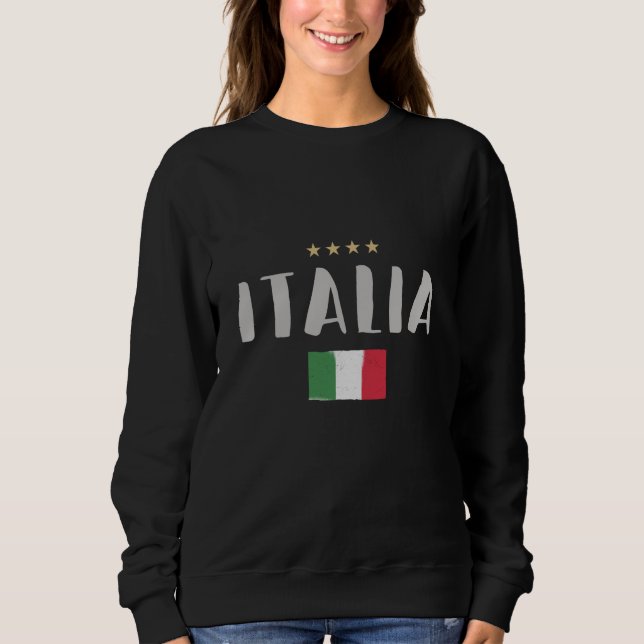 Sudadera Italy Soccer Football Fan Shirt Flag (Anverso)