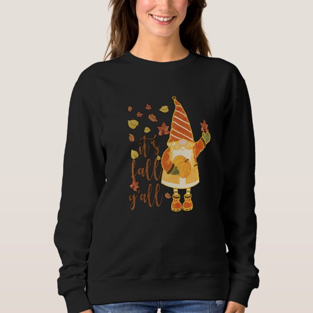 Sudadera It's Fall Autumn Pumpkin Gnome Family Pajama Thank (Anverso)