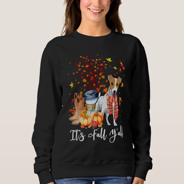 Sudadera It's Fall Y'all Jack Russell Terrier Dog Pumpkin F (Anverso)