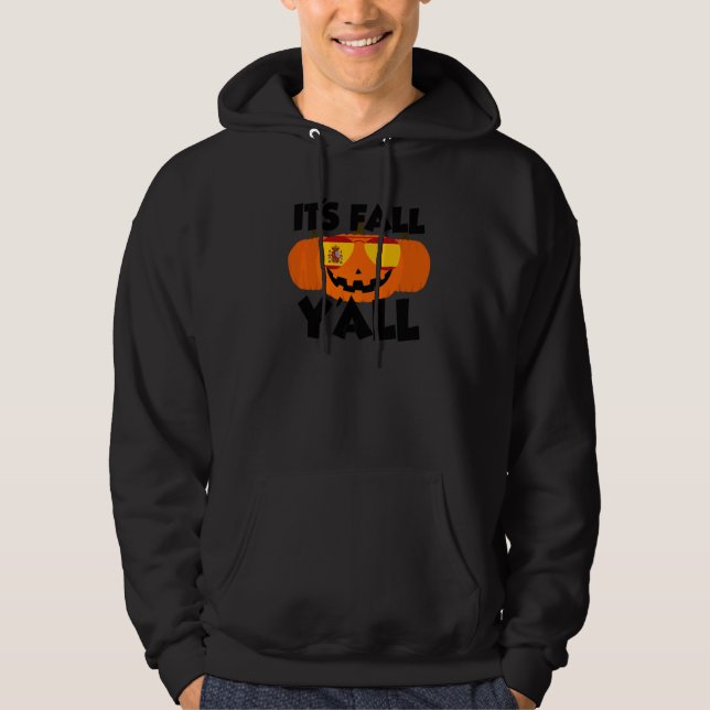 Sudadera It's Fall Y'all Thanksgiving Pumpkin Spain Glasses (Anverso)