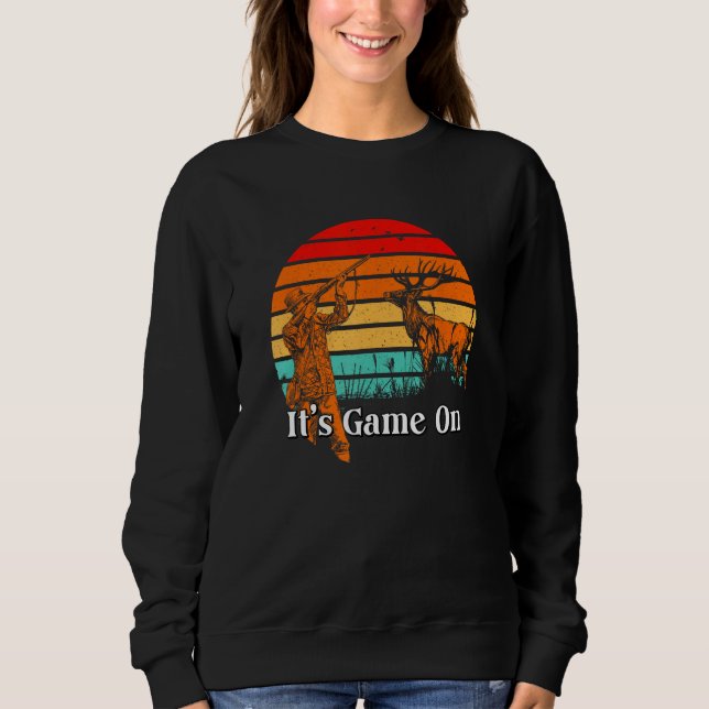 Sudadera Its Game On Wild Animals Hunting Forest Animals Hu (Anverso)