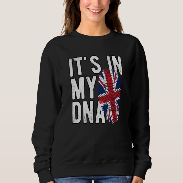 Sudadera It's In My DNA Union Jack Fingerprint British Isle (Anverso)