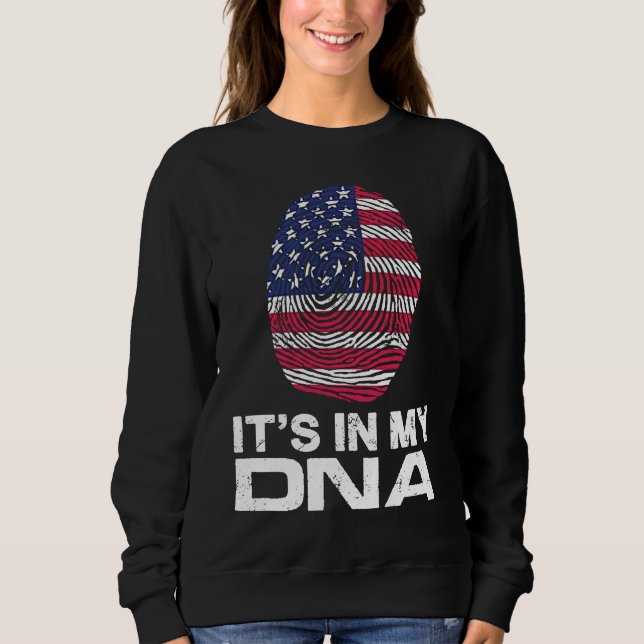 Sudadera IT'S MY DNA IN Flag National Pride Fingerprint Nat (Anverso)