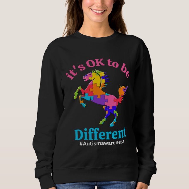 Sudadera Its Ok To Be Different Autism Awareness Acceptance (Anverso)
