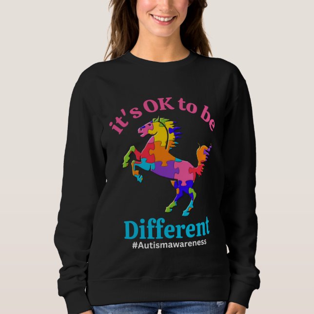 Sudadera Its Ok To Be Different Autism Awareness Acceptance (Anverso)