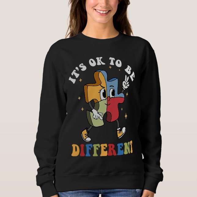 Sudadera It's Ok To Be Different Autism Awareness Puzzle Pi (Anverso)