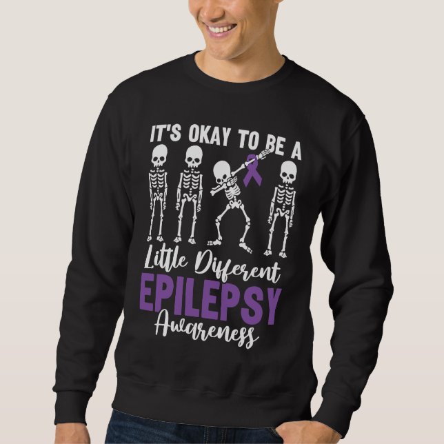 Sudadera It's Okay To Be A Little Different Epilepsy Awaren (Anverso)