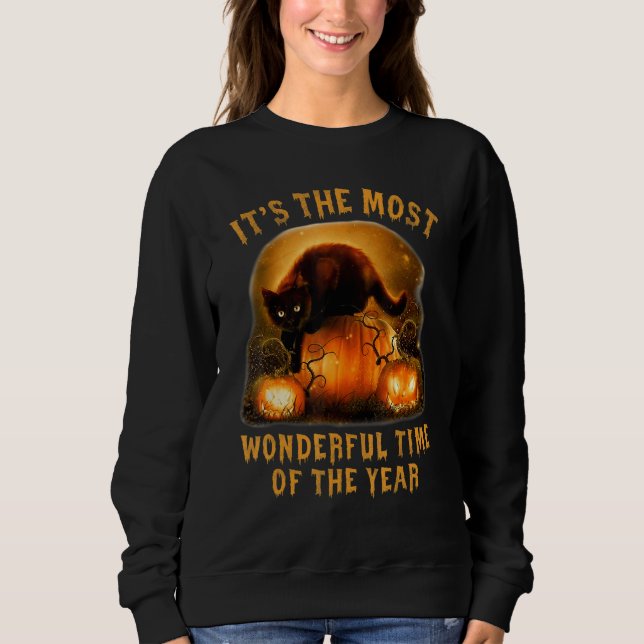 Sudadera It's The Most Wonderful Time Of The Year Black Cat (Anverso)