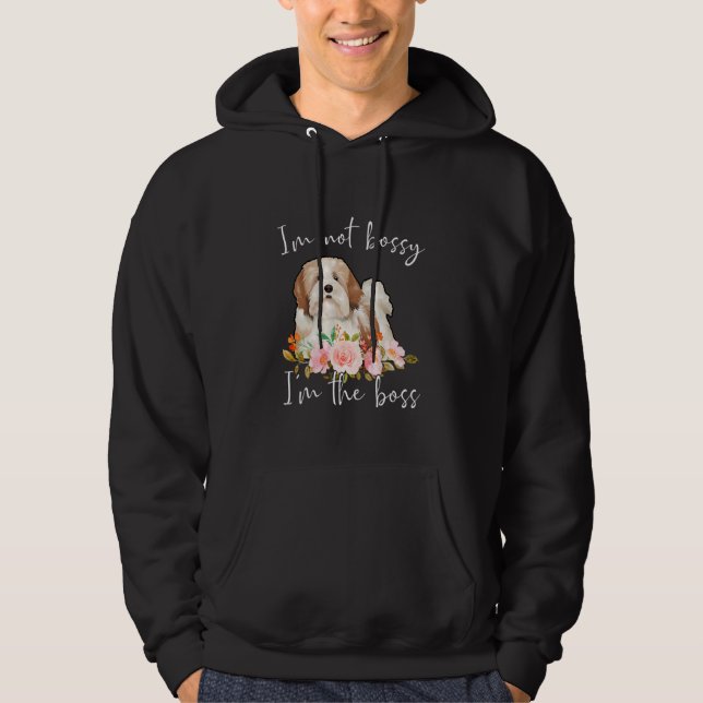 Sudadera Iu2019m No Bossy Iu2019m El Jefe Lhasa Apso (Anverso)