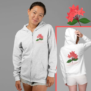 Sudadera Ixora Coccinea, flor de Maha Sarakham
