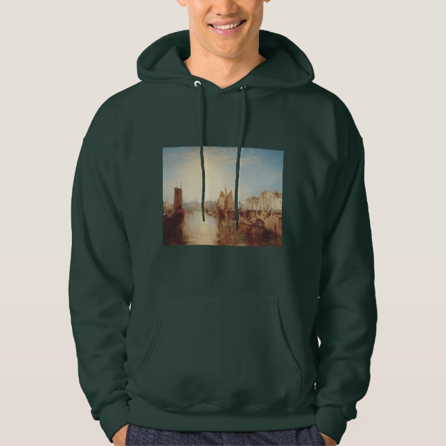 Sudadera J.M.W. Turner: Harbor of Dieppe Romantic Fine Art (Anverso)