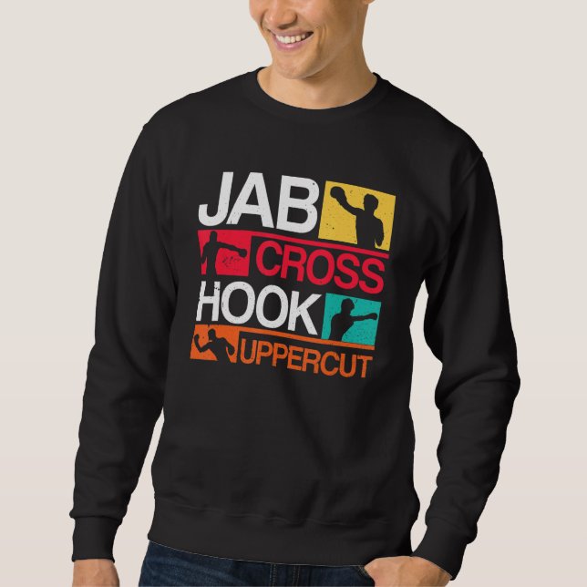 Sudadera Jab Cross Hook Uppercut Boxer - Boxing (Anverso)