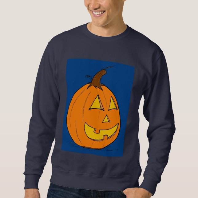 Sudadera Jack o' Lantern Blue Mens Sweshirt (Anverso)