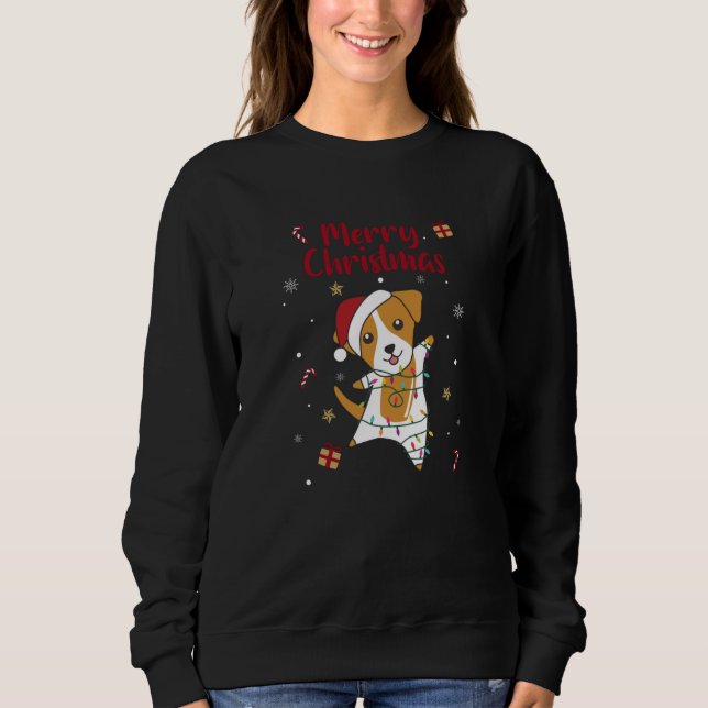 Sudadera Jack Russel Christmas Dog Winter Animals Dogs (Anverso)