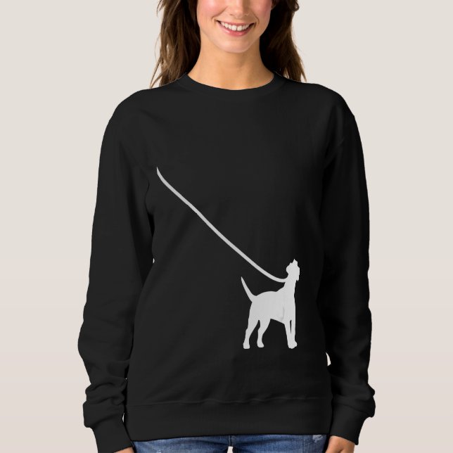 Sudadera Jack Russel on a Leash Dog  Mom Dad Pet Cute  Pupp (Anverso)