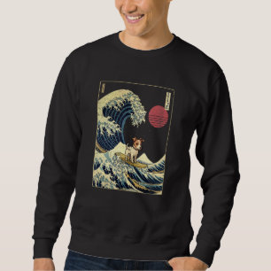 Sudadera Jack Russell Ola Japonesa de Kanagawa Perro Surf