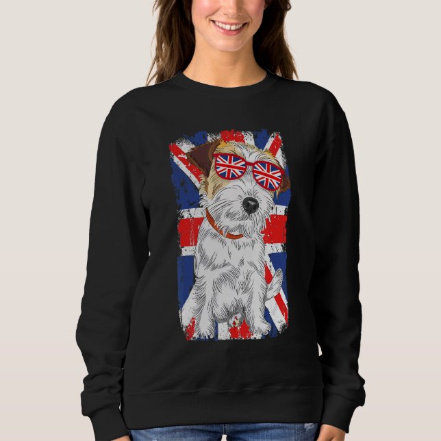 Sudadera Jack Russell Terrier Dog Idea For Kids & Union Jac (Anverso)