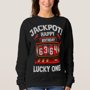Sudadera Jackpot Happy 64th Birthday Bday Celebrant Slot Ma