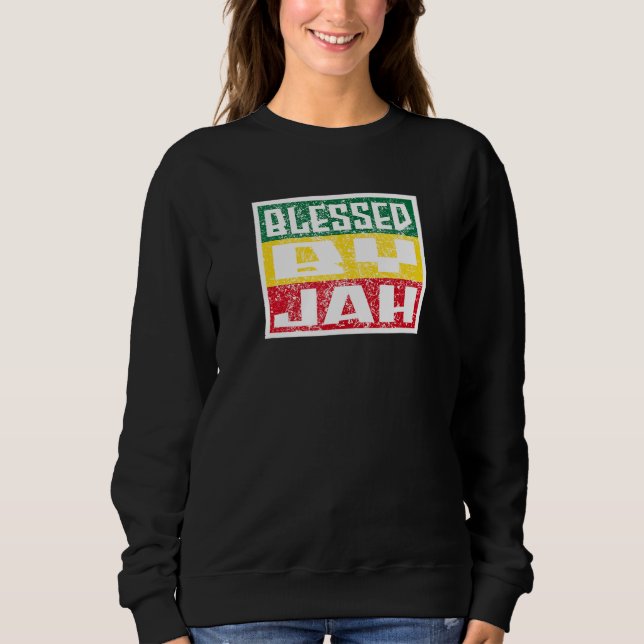 Sudadera Jah Bless Rasta Raggae Ragga Roots God Rasta (Anverso)