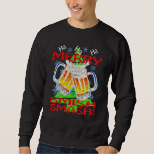 Sudadera ¡Jajaja Merry Smishsmash! Graciosa cerveza de vaca