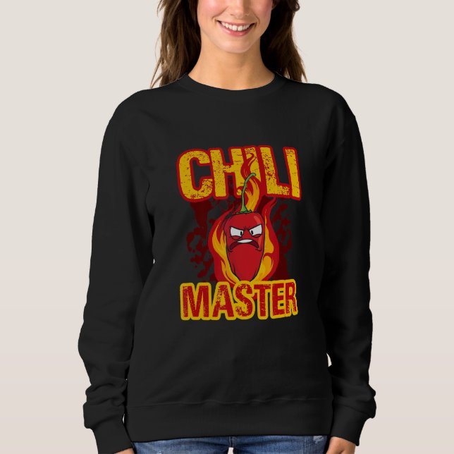 Sudadera Jalapeno Hot Chili Master Scoville Pepperoni Chef (Anverso)