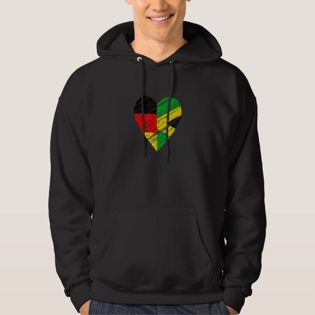 Sudadera Jamaica Alemania Corazón Bandera Alemana Bandera J (Anverso)