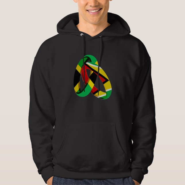 Sudadera Jamaica Flag Guyana Grown Ring Marriage Wedding (Anverso)