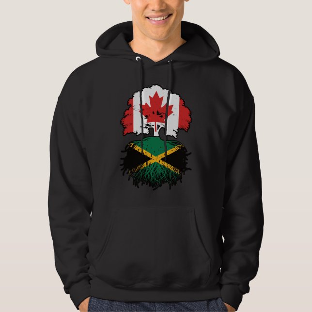 Sudadera Jamaica Jamaican Bandera de raíces de árbol canadi (Anverso)