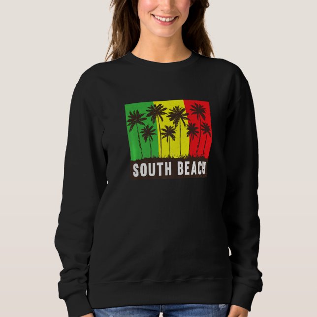 Sudadera Jamaica Miami South Beach Fl Rasta Flag Miami Jama (Anverso)