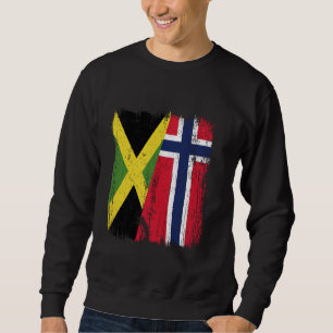 Sudadera Jamaica Noruega Media Bandera Jamaicano Noruego An