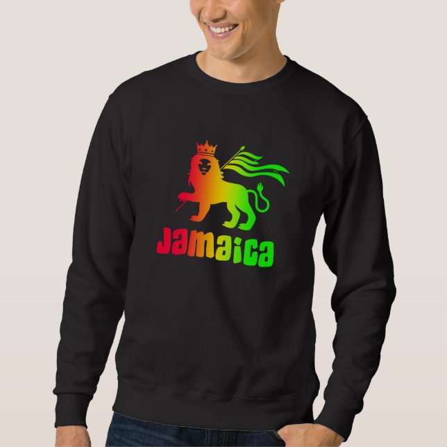 Sudadera Jamaica Rasta León  (Anverso)