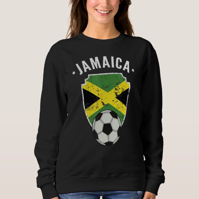 Sudadera Jamaica Soccer Jamaica Bandera Fútbol Orgullo jama (Anverso)