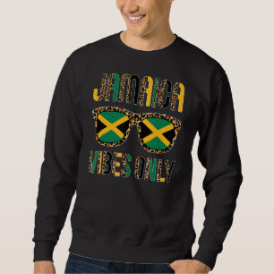 Sudadera Jamaica solamente vive bandera de Jamaica del leop