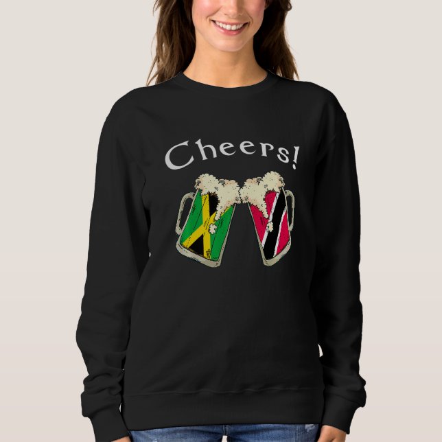 Sudadera Jamaica Trinidad & Tobago Flag Cheers Beer Grown P (Anverso)