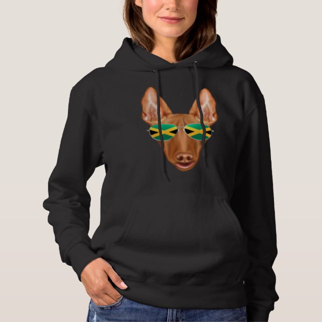 Sudadera Jamaican Flag Pharaoh Hound Dog Jamaica Pocket (Anverso)