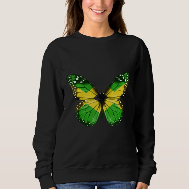 Sudadera Jamaican Jamaican Flag Butterfly (Anverso)