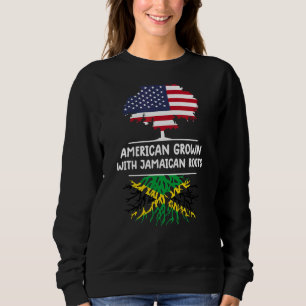 Sudadera Jamaiquino de crecimiento americano raíz Bandera d