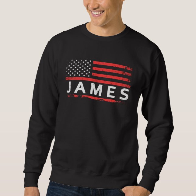 SUDADERA JAMES AMERICAN FLAG  FOR JAMES (Anverso)