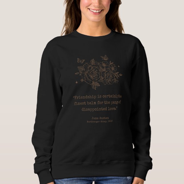 Sudadera Jane Austen Dark Academia Bookish Bookworm Literar (Anverso)