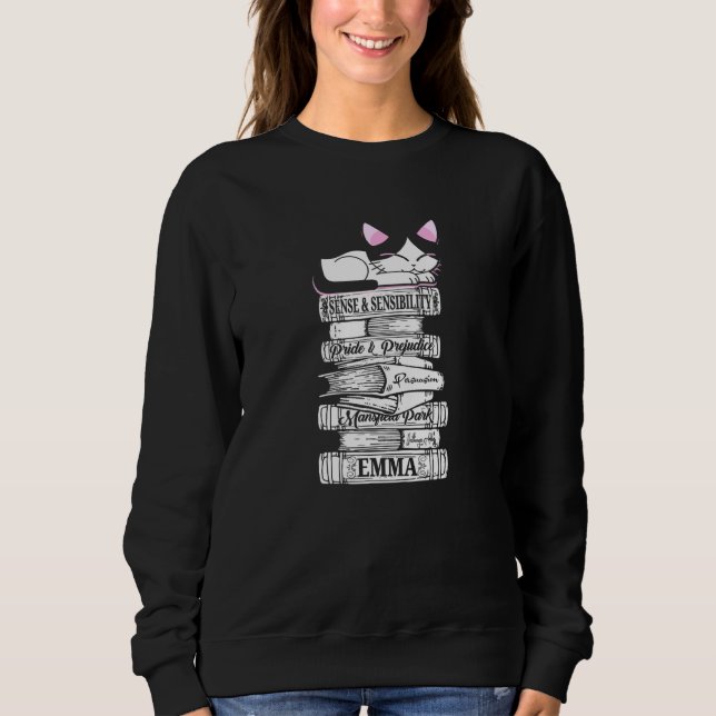 Sudadera Jane Austen Mr Darcy Romantic Cita Libro Literario (Anverso)