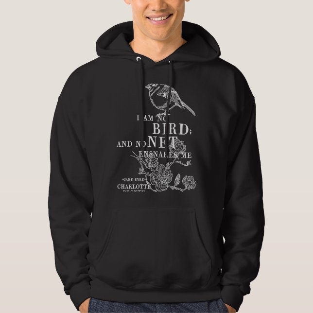 Sudadera Jane Eyre Charlotte Bronte Quote  I am no bird (Anverso)