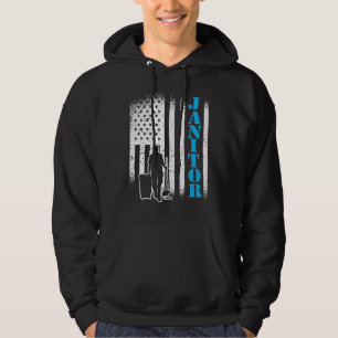 Sudadera Janitor Usa Flag Janitor Facility Manager Handyman