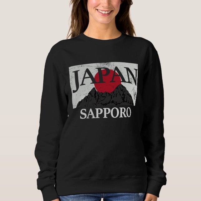 Sudadera Japan Sapporo Fuji san flag (Anverso)