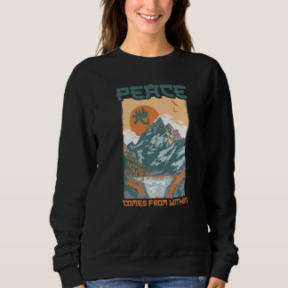 Sudadera Japanese Aesthetic  Peace Comes From Withing  Otak