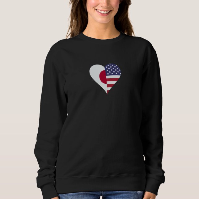 Sudadera Japanese Americans American Flag Japanese Flag Hea (Anverso)