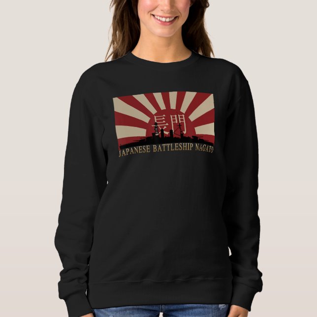 Sudadera Japanese Battleship Nagato Rising Sun Flag (Anverso)
